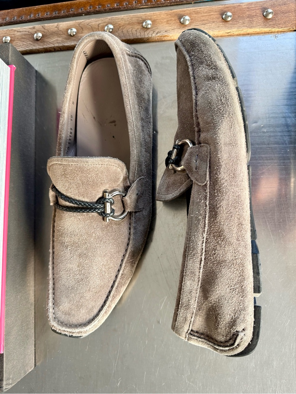 Salvatore Ferragamo Suede Gancini Driving Loafers – Men’s 10 D - Picture 8 of 16